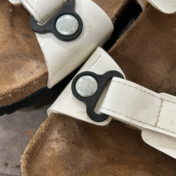 Birkenstock Birki White Madura Velcro Sandals Size 39/8 comfort - Picture 2 of 7